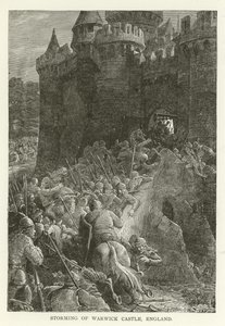 Sturm auf Warwick Castle, England von American School