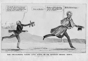 Sub-Schatzmeister machen große Schritte, oder, Der Magier ist gescheitert, veröffentlicht von H R Robinson, New York, 1838