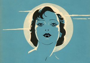 Verführerische Frau vor einem Vollmond