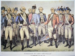 Kapitulation von Lord Cornwallis in Yorktown, Virginia von American School