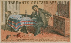Tarrants Seltzer Aperient, Werbekarte von American School