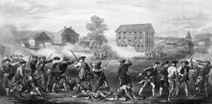 Die Schlacht von Lexington am 19. April 1775 von American School