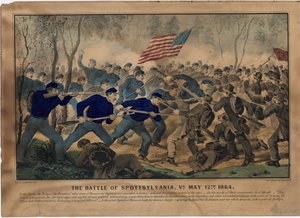 Die Schlacht von Spottsylvania, Va. 12. Mai 1864, veröffentlicht von Currier & Ives, ca. 1864