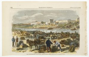Die Konföderierten räumen Brownsville, Texas, ca. 1864 von American School