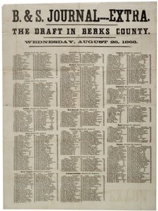 Der Entwurf in Berks County, 26. August 1863 von American School