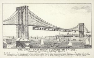 Die große East River Hängebrücke, New York von American School