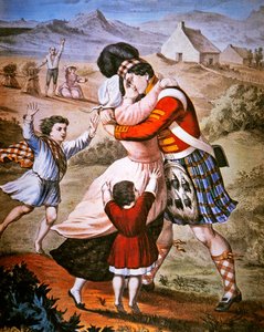 Die Rückkehr des Highlanders, veröffentlicht von Currier & Ives von American School