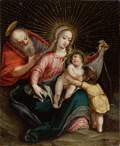 Die Heilige Familie mit Johannes dem Täufer, 18. Jahrhundert von American School