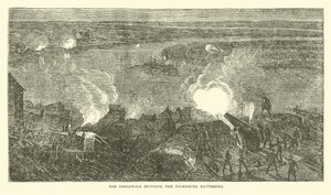 Die Indianola durchquert die Vicksburg-Batterien, Februar 1863 von American School