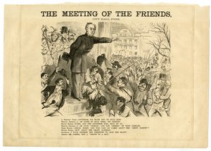 Das Treffen der Freunde, City Hall Park, 1863 von American School