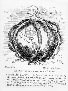 Der Oktopus, der die Welt erwürgt, Karikatur aus The Minneapolis Times, reproduziert in Lectures Pour Tous, 1902-03