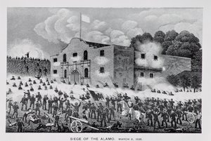 Die Belagerung von Alamo, 6. März 1836, aus 