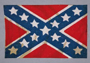 Die Südkreuz-Kampfflagge der konföderierten Streitkräfte von American School