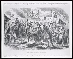 Die Stamp Act Unruhen in Boston, 25. August 1765, aus 