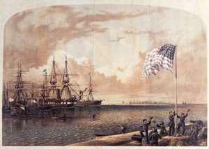 Der Union-Sieg bei Port Royal, 7. November 1861, graviert von Shearman und Hart, 1861