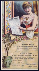 The World - Anzeige für Zeitungsanzeigen von American School