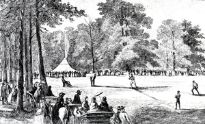 Die erste Konvention der Baseballclubs, New York, 1857 von American School