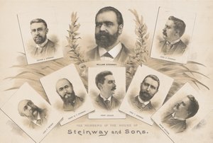 Die Mitglieder des Hauses Steinway und Sons von American School