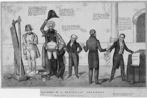 Das Modell eines republikanischen Präsidenten, ca. 1832 von American School