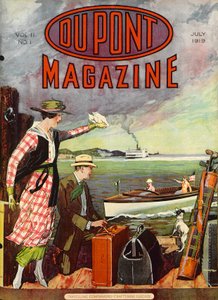 Reisebegleiter - Handwerkergepäck, Titelseite des DuPont Magazins, Juli 1919 von American School