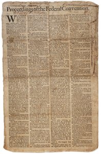 US-Verfassung, ca. 10. September 1787 von American School