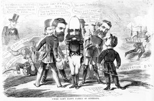 Onkel Sams glückliche Familie von Generälen, ca. 1863 von American School