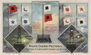 Sturm- und Wettersignale der Vereinigten Staaten (Chromolithografie)