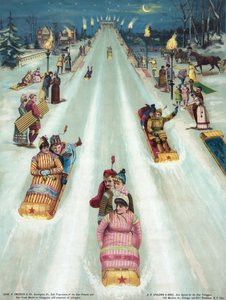 Viktorianisches Poster des Nachtschlittens