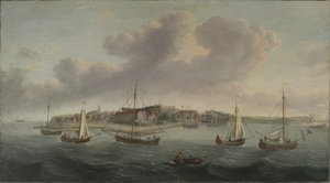 Ansicht eines Seehafens, 1760