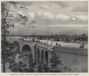 Washington Bridge über den Harlem River an der 172. Straße von American School