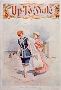Wo goldene Küste auf silbernes Meer trifft, Werbung für Up-to Date, Juli 1897 von American School