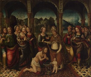 Taufzeremonie, Ende des 16. Jahrhunderts von Amico Aspertini
