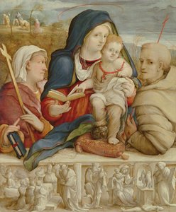Jungfrau und Kind mit St. Helena und St. Franziskus von Amico Aspertini
