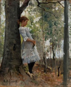 Mädchen im Blätterwald