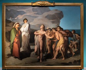 Dante und Casella von Amos Cassioli