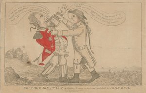 Bruder Jonathan verabreicht John Bull ein heilsames Stärkungsmittel