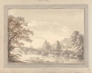 Ansichten in England, Schottland und Wales: Ilkley Brücke und Kirche von Amos Green