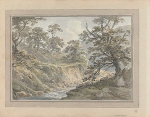 Ansichten in England, Schottland und Wales: Landschaft mit Bach von Amos Green