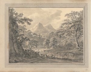 Gebirgslandschaft mit Ziegen
