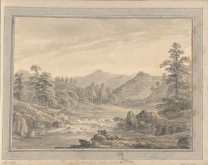 Ansichten in England, Schottland und Wales: Ansicht auf den Brathay bei Clappensgate von Amos Green