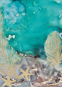 Goldener Ozean Seestern von Amy Tieman