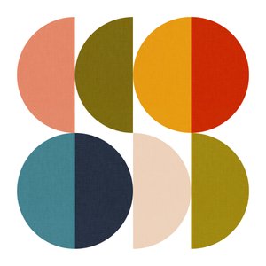 Mid-Century Geometrisches Farbspiel 2