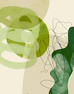 Gemalte Linien Grün Tan 3 von Ana Rut Bre