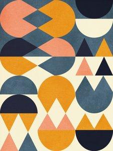 Regenbogen Plus Formen Blau Senf 6