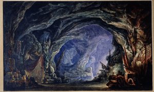 Bühnenbild für das Ballett Le Corsaire von A. Adam
