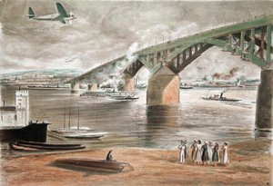 Die Brücke in Gorki, 1937 von Anatoly Andreyevich Suvorov