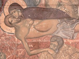 Die Grablegung Christi, um 1380 von Ancient Russian frescos