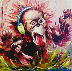 Energiegeladener Musik-Orang-Utan von Anda Bieza
