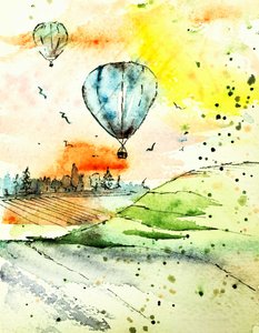 Goldene Stunde Ballonflug von Anda Bieza