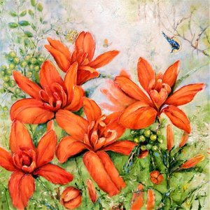 Lebendige Orange Blumen
